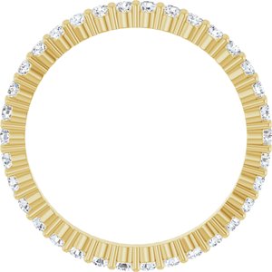 14K Yellow Gold 1/2 CTW Lab-Grown Diamond Eternity Band Size 5