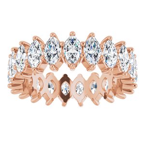 14K Rose Gold 2 3/4 CTW Natural Diamond Eternity Band Size 4.5