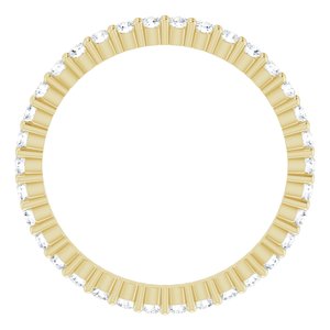 10K Yellow Gold 1/2 CTW Natural Diamond Eternity Band Size 5.25