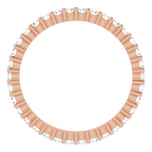 10K Rose Gold 1/2 CTW Natural Diamond Eternity Band Size 5.25