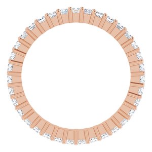 10K Rose Gold 3/4 CTW Natural Diamond Eternity Band Size 4.75