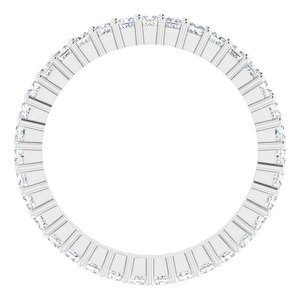 10K White Gold 3/4 CTW Natural Diamond Eternity Band Size 4.75