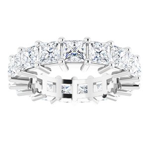 10K White Gold 4 1/4 CTW Natural Diamond Eternity Band Size 4.75