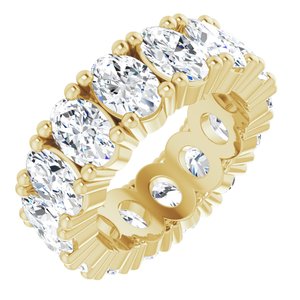 10K Yellow Gold 5 1/5 CTW Natural Diamond Eternity Band Size 4