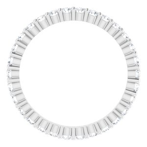 10K White Gold 5/8 CTW Natural Diamond Eternity Band Size 4.75