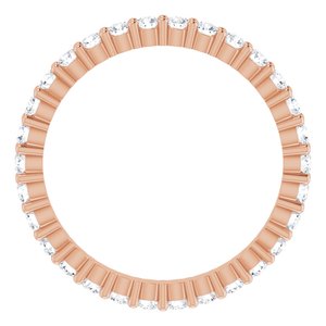 10K Rose Gold 5/8 CTW Lab-Grown Diamond Eternity Band Size 4.75