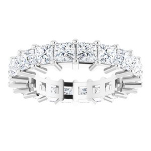 10K White Gold 3 1/4 CTW Natural Diamond Eternity Band Size 5