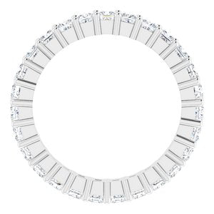 10K White Gold 1 1/5 CTW Natural Diamond Eternity Band Size 4.75