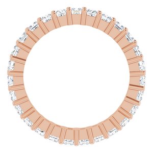 10K Rose Gold 1 1/5 CTW Natural Diamond Eternity Band Size 4.75