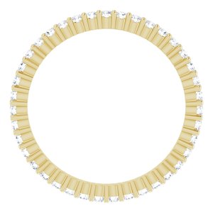 10K Yellow Gold 1/3 CTW Natural Diamond Eternity Band Size 5