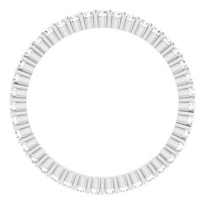10K White Gold 1/3 CTW Lab-Grown Diamond Eternity Band Size 5