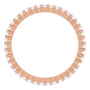 10K Rose Gold 1/3 CTW Natural Diamond Eternity Band Size 5