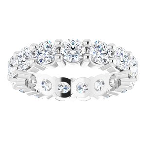 10K White Gold 3 5/8 CTW Natural Diamond Eternity Band Size 5