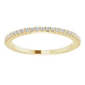 14K Yellow Gold 1/5 CTW Lab-Grown Diamond Eternity Band Size 5