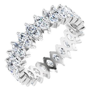 Platinum 2 1/5 CTW Natural Diamond Eternity Band Size 5
