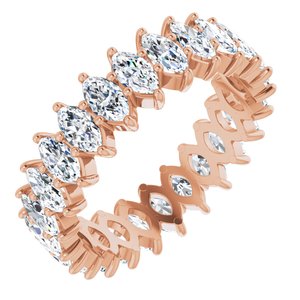 14K Rose Gold 2 1/5 CTW Lab-Grown Diamond Eternity Band Size 5