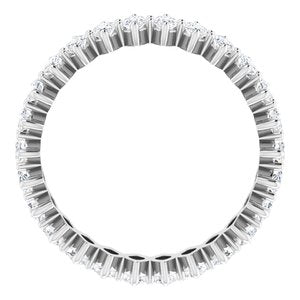 14K White Gold 1 3/4 CTW Natural Diamond Eternity Band Size 5