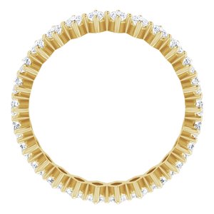 14K Yellow Gold 1 3/4 CTW Natural Diamond Eternity Band Size 5