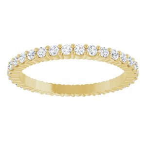14K Yellow Gold 1/2 CTW Lab-Grown Diamond Eternity Band Size 5