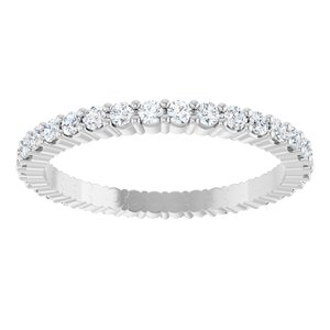 14K White Gold 1/2 CTW Lab-Grown Diamond Eternity Band Size 5