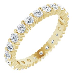 10K Yellow Gold 9/10 CTW Natural Diamond Eternity Band Size 5