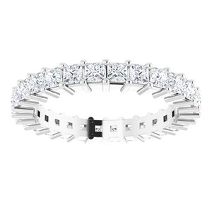 10K White Gold 1 1/4 CTW Lab-Grown Diamond Eternity Band Size 5