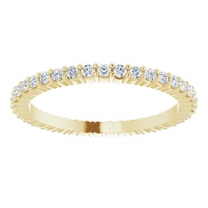 10K Yellow Gold 1/3 CTW Natural Diamond Eternity Band Size 5