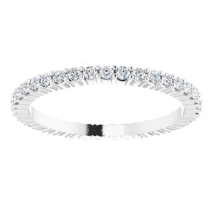 14K White Gold 1/3 CTW Lab-Grown Diamond Eternity Band Size 5