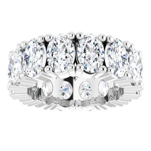 10K White Gold 5 1/5 CTW Natural Diamond Eternity Band Size 4