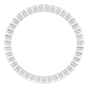 10K White Gold 1/3 CTW Lab-Grown Diamond Eternity Band Size 5.25