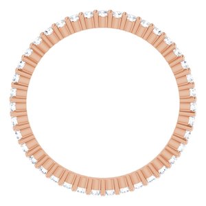 10K Rose Gold 1/3 CTW Natural Diamond Eternity Band Size 5.25