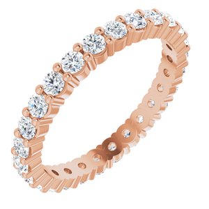 10K Rose Gold 3/4 CTW Lab-Grown Diamond Eternity Band Size 5.25