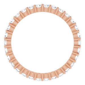 10K Rose Gold 5/8 CTW Lab-Grown Diamond Eternity Band Size 5