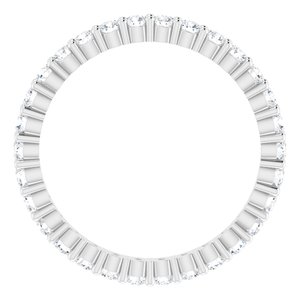 10K White Gold 5/8 CTW Lab-Grown Diamond Eternity Band Size 5