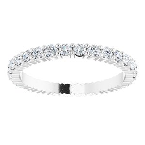 10K White Gold 5/8 CTW Natural Diamond Eternity Band Size 5