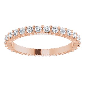 10K Rose Gold 5/8 CTW Natural Diamond Eternity Band Size 5