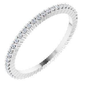 14K White Gold 1/5 CTW Lab-Grown Diamond Eternity Band Size 5