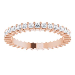 14K Rose Gold 7/8 CTW Natural Diamond Eternity Band Size 5