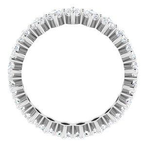 14K White Gold 2 3/4 CTW Natural Diamond Eternity Band Size 4.5