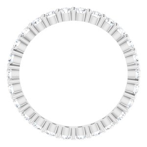 10K White Gold 3/4 CTW Lab-Grown Diamond Eternity Band Size 5.25