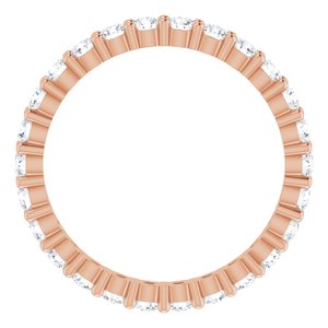 10K Rose Gold 3/4 CTW Lab-Grown Diamond Eternity Band Size 5.25
