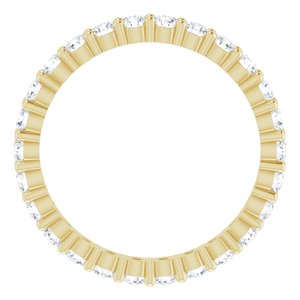 10K Yellow Gold 3/4 CTW Lab-Grown Diamond Eternity Band Size 5.25