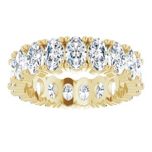 10K Yellow Gold 4 9/10 CTW Natural Diamond Eternity Band Size 5.25