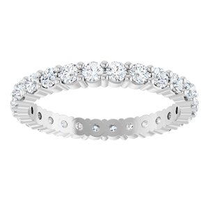 14K White Gold 3/4 CTW Natural Diamond Eternity Band Size 5