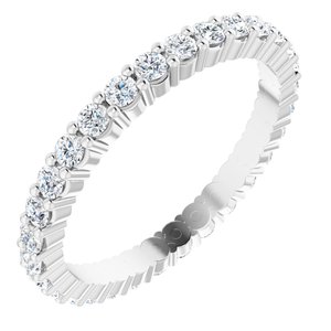 10K White Gold 5/8 CTW Lab-Grown Diamond Eternity Band Size 4.75
