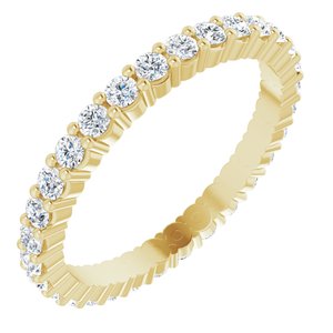 10K Yellow Gold 5/8 CTW Natural Diamond Eternity Band Size 4.75