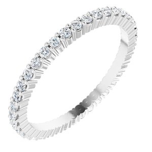 10K White Gold 1/3 CTW Lab-Grown Diamond Eternity Band Size 5.25