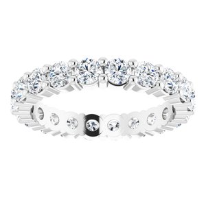 10K White Gold 1 3/8 CTW Natural Diamond Eternity Band Size 5.25