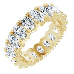 10K Yellow Gold 4 9/10 CTW Natural Diamond Eternity Band Size 5.25