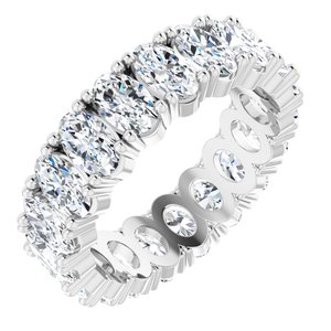 14K White Gold 4 3/4 CTW Natural Diamond Eternity Band Size 5.25